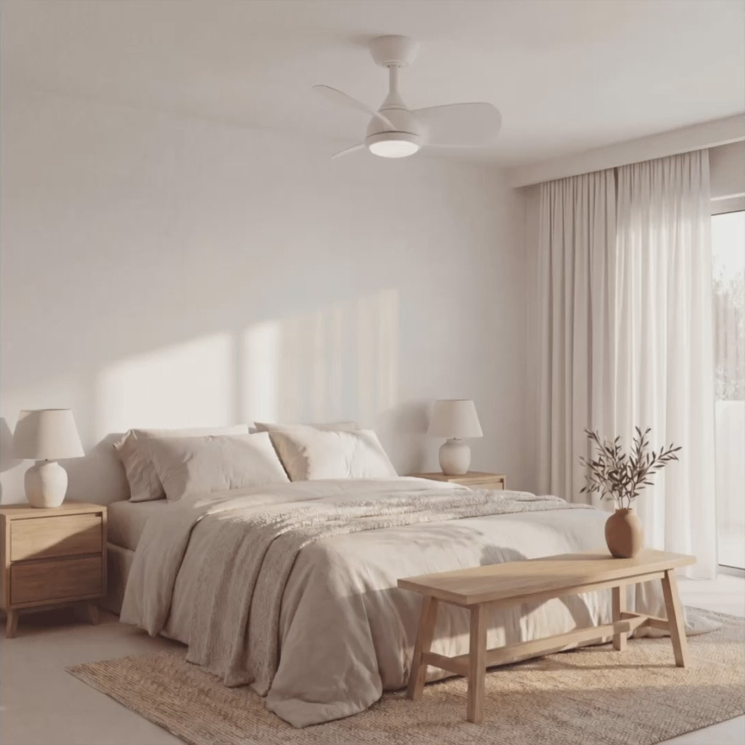 Load video: Veleo 60 cm Ceiling Fan – 3 ABS Blades